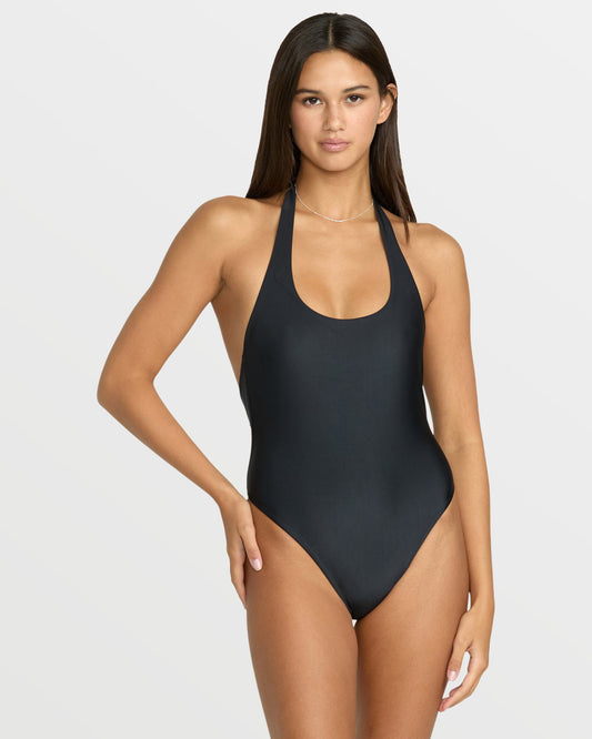 Women's Simply Seamless Halter One Piece Black - Volcom