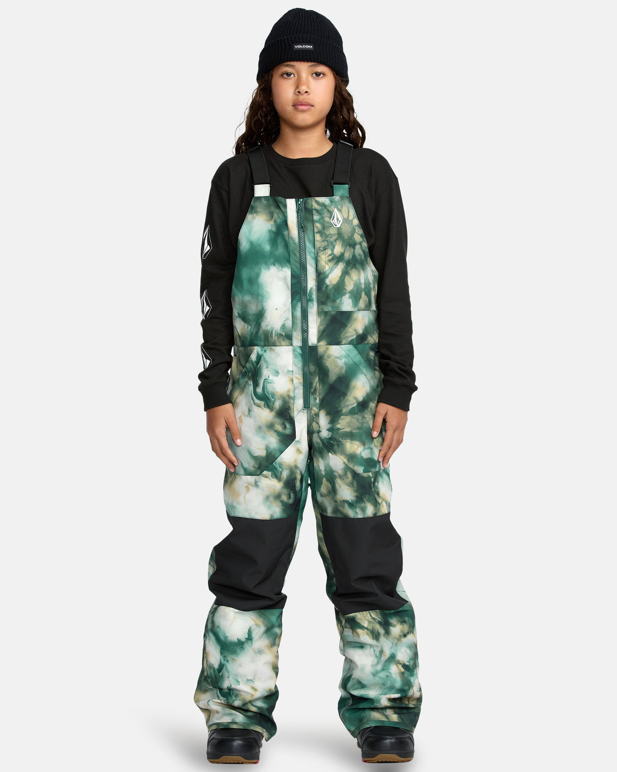 Kids' Barkley Insulated Bib Overall Shamrock Heather - Volcom