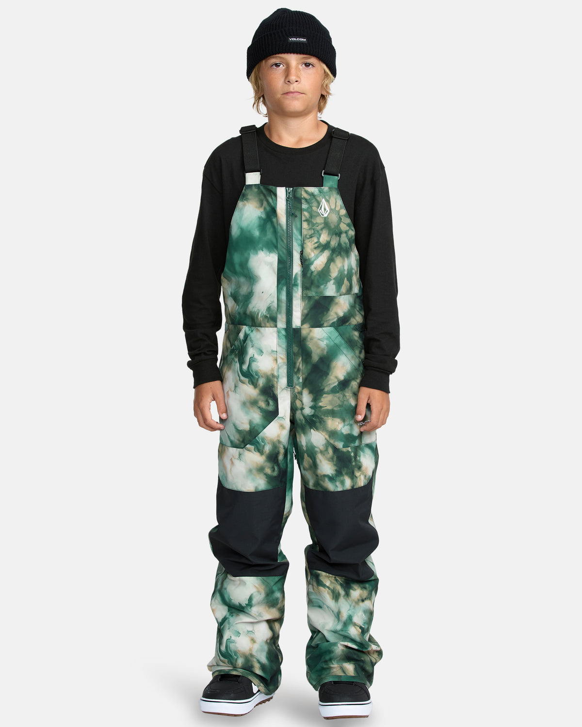Kids' Barkley Insulated Bib Overall Shamrock Heather - Volcom