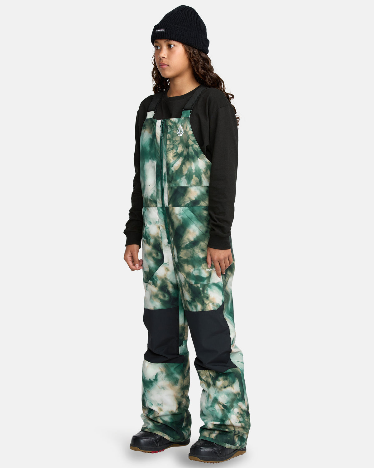 Kids' Barkley Insulated Bib Overall Shamrock Heather - Volcom