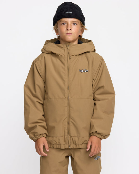Kids' Chaos Full Zip Jacket Bronze - Volcom