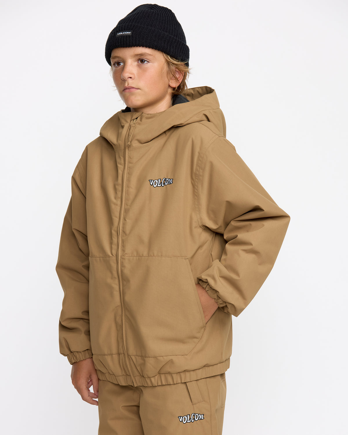 Kids' Chaos Full Zip Jacket Bronze - Volcom