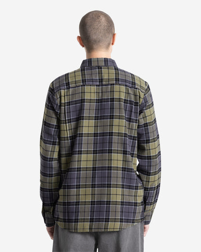 Men's Caden Plaid Long Sleeve Shirt Dark Olive - Volcom