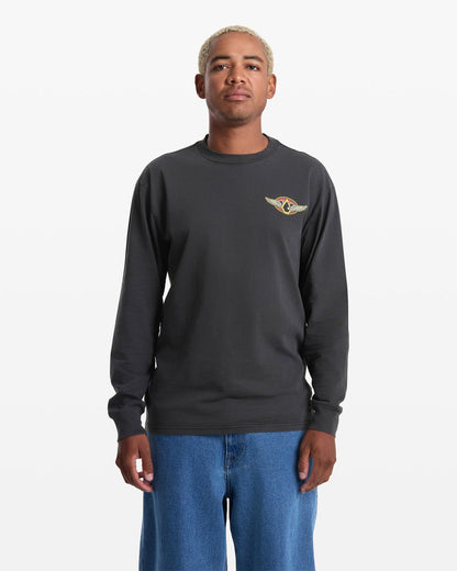 Men's Wing It Long Sleeve Tee Antique Black - Volcom