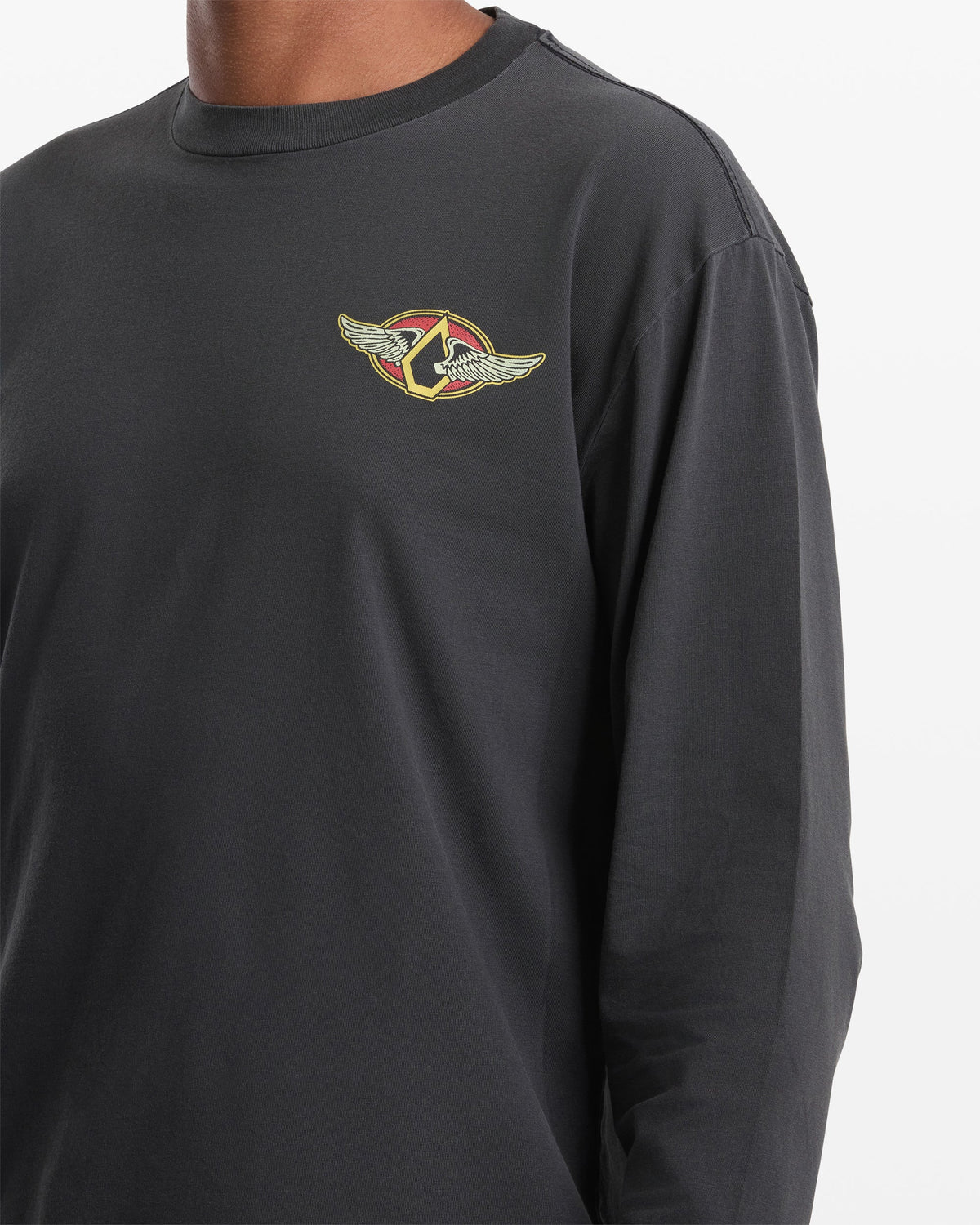 Men's Wing It Long Sleeve Tee Antique Black - Volcom