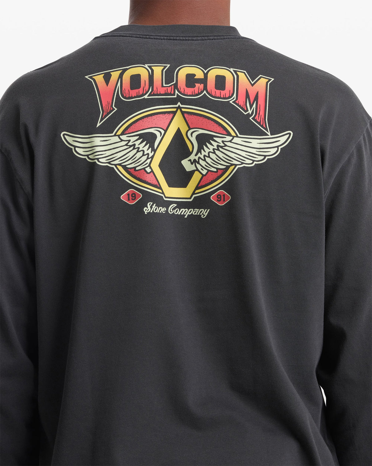 Men's Wing It Long Sleeve Tee Antique Black - Volcom