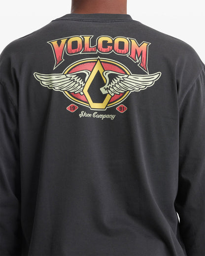 Men's Wing It Long Sleeve Tee Antique Black - Volcom