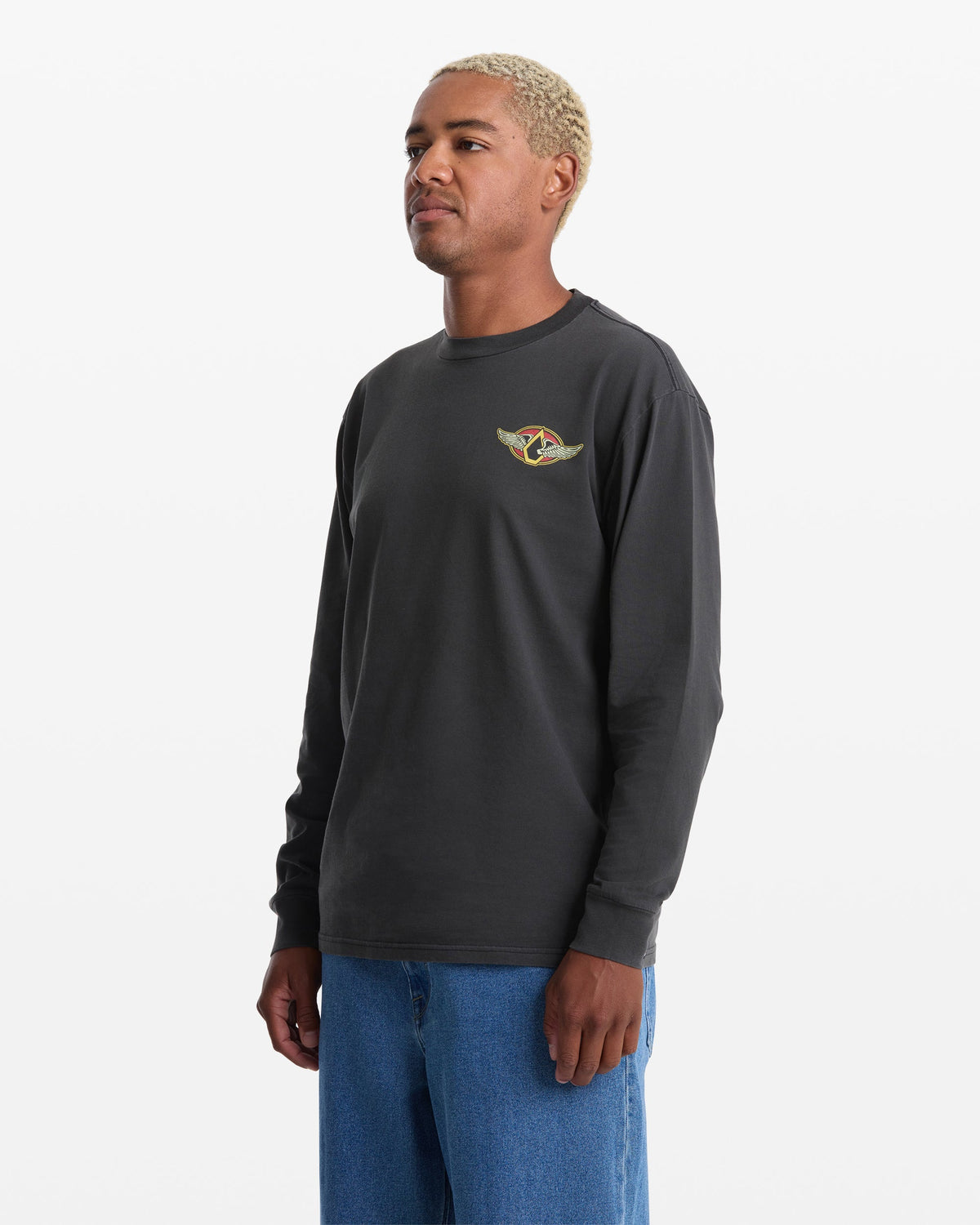 Men's Wing It Long Sleeve Tee Antique Black - Volcom