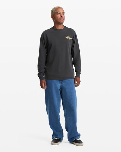 Men's Wing It Long Sleeve Tee Antique Black - Volcom