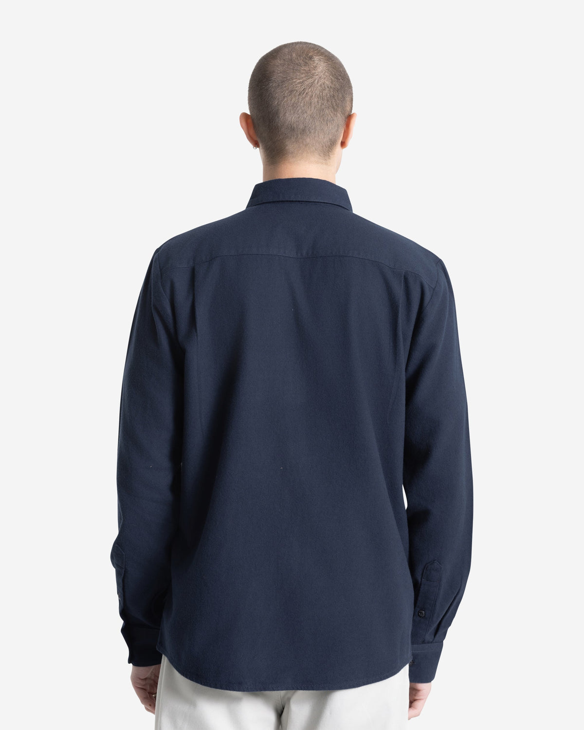 Men's Caden Solid Long Sleeve Shirt Navy - Volcom