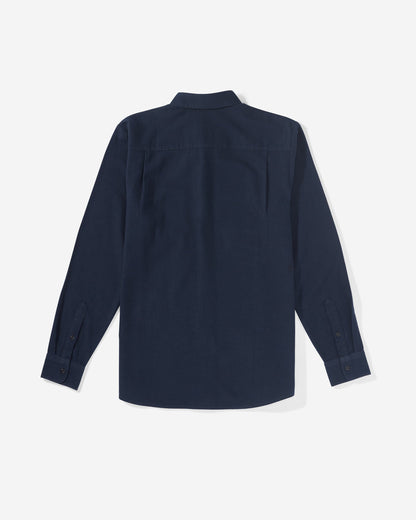 Men's Caden Solid Long Sleeve Shirt Navy - Volcom