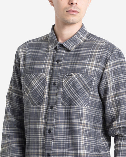 Men's Netastone Flannel Long Sleeve Shirt Asphalt Black - Volcom