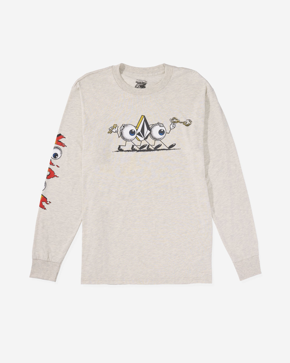 Men's Featured Artist Daniel Shepard Budz Long Sleeve Tee Stone Heather - Volcom
