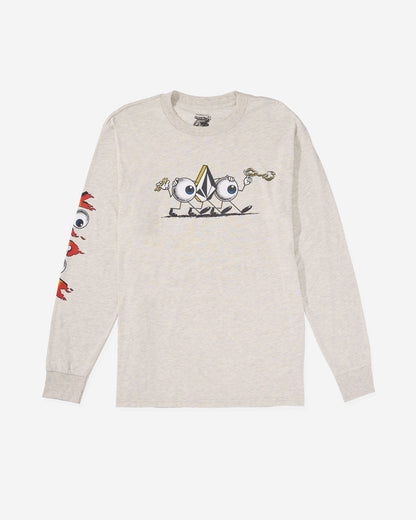 Men's Featured Artist Daniel Shepard Budz Long Sleeve Tee Stone Heather - Volcom
