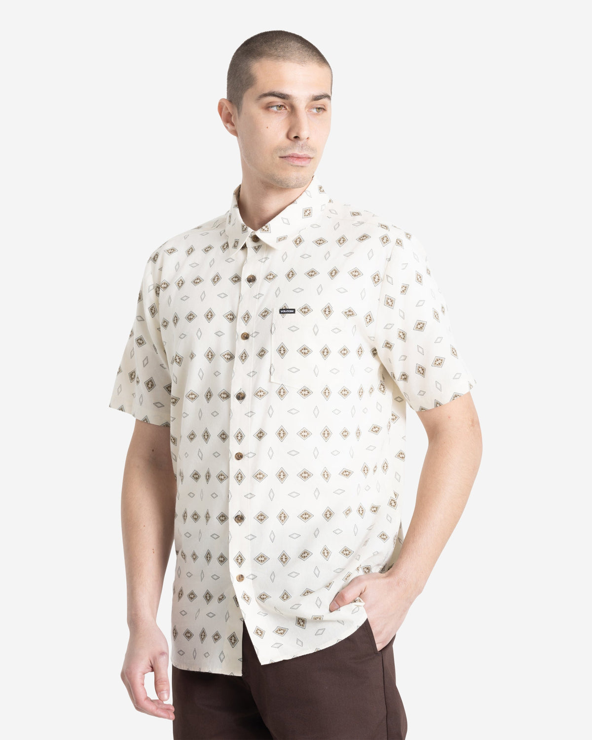 Men's Trusted Short Sleeve White Print - Volcom