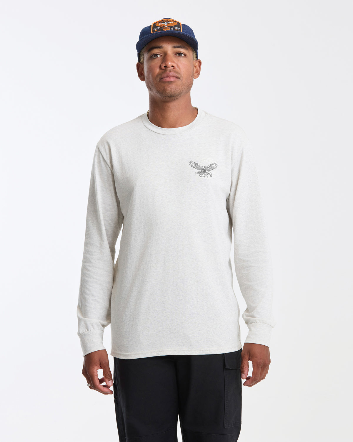 Men's Hammered Long Sleeve Tee Stone Heather - Volcom