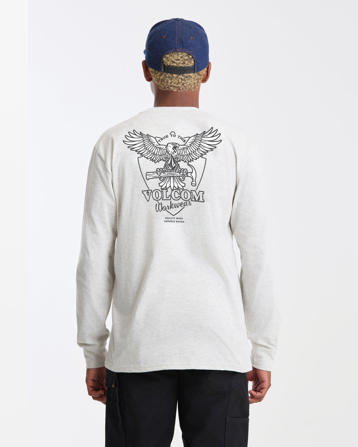 Men's Hammered Long Sleeve Tee Stone Heather - Volcom