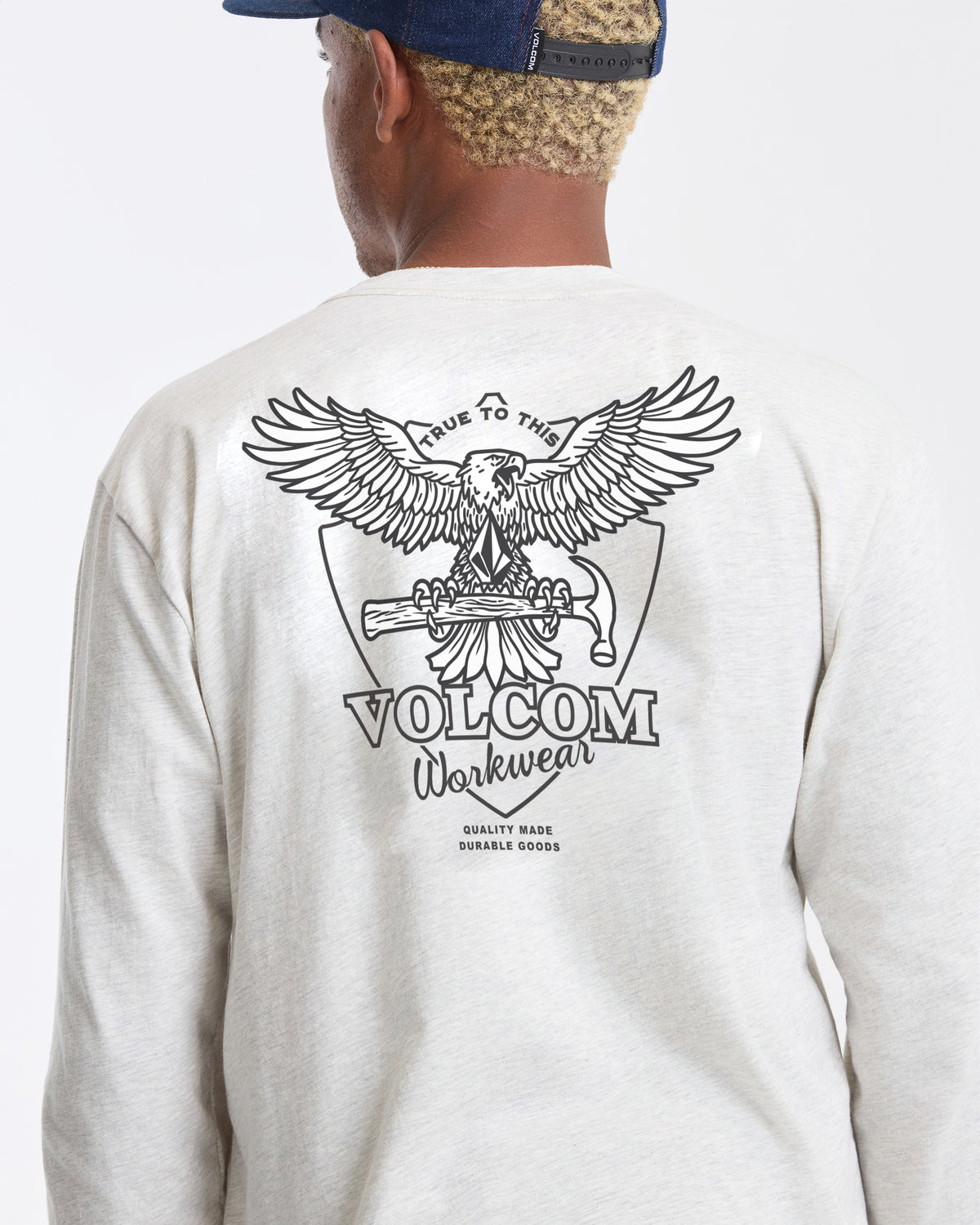 Men's Hammered Long Sleeve Tee Stone Heather - Volcom