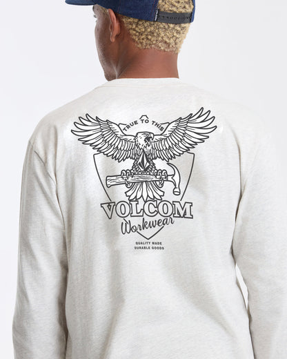 Men's Hammered Long Sleeve Tee Stone Heather - Volcom