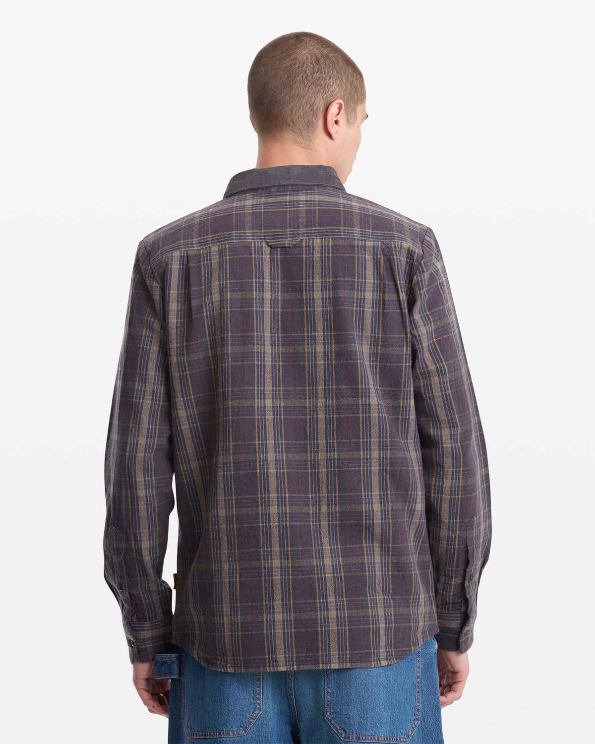 Men's Stonevise Plaid Long Sleeve Asphalt Black - Volcom