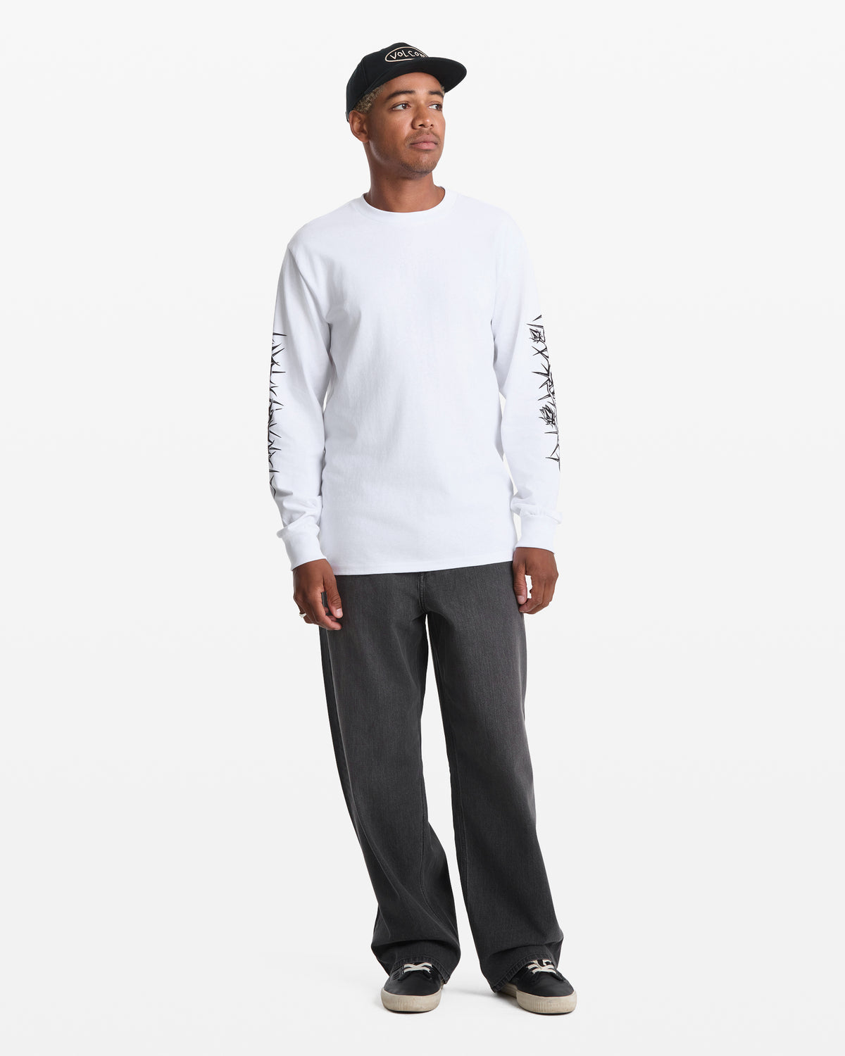Men's Die By The Stone Long Sleeve Tee White - Volcom