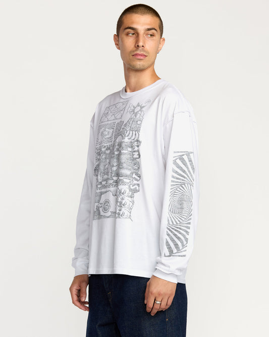Men's Povj Long Sleeve Tee White - Volcom