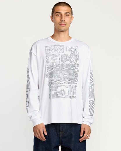 Men's Povj Long Sleeve Tee White - Volcom