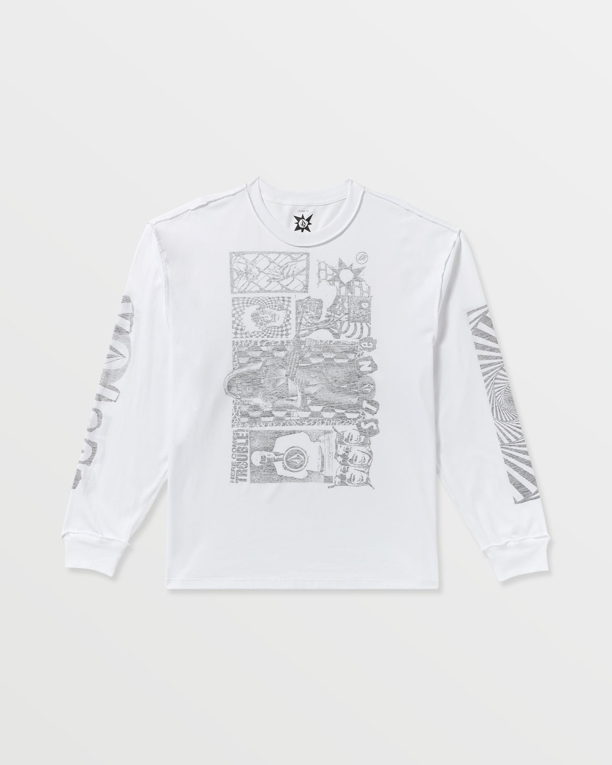 Men's Povj Long Sleeve Tee White - Volcom