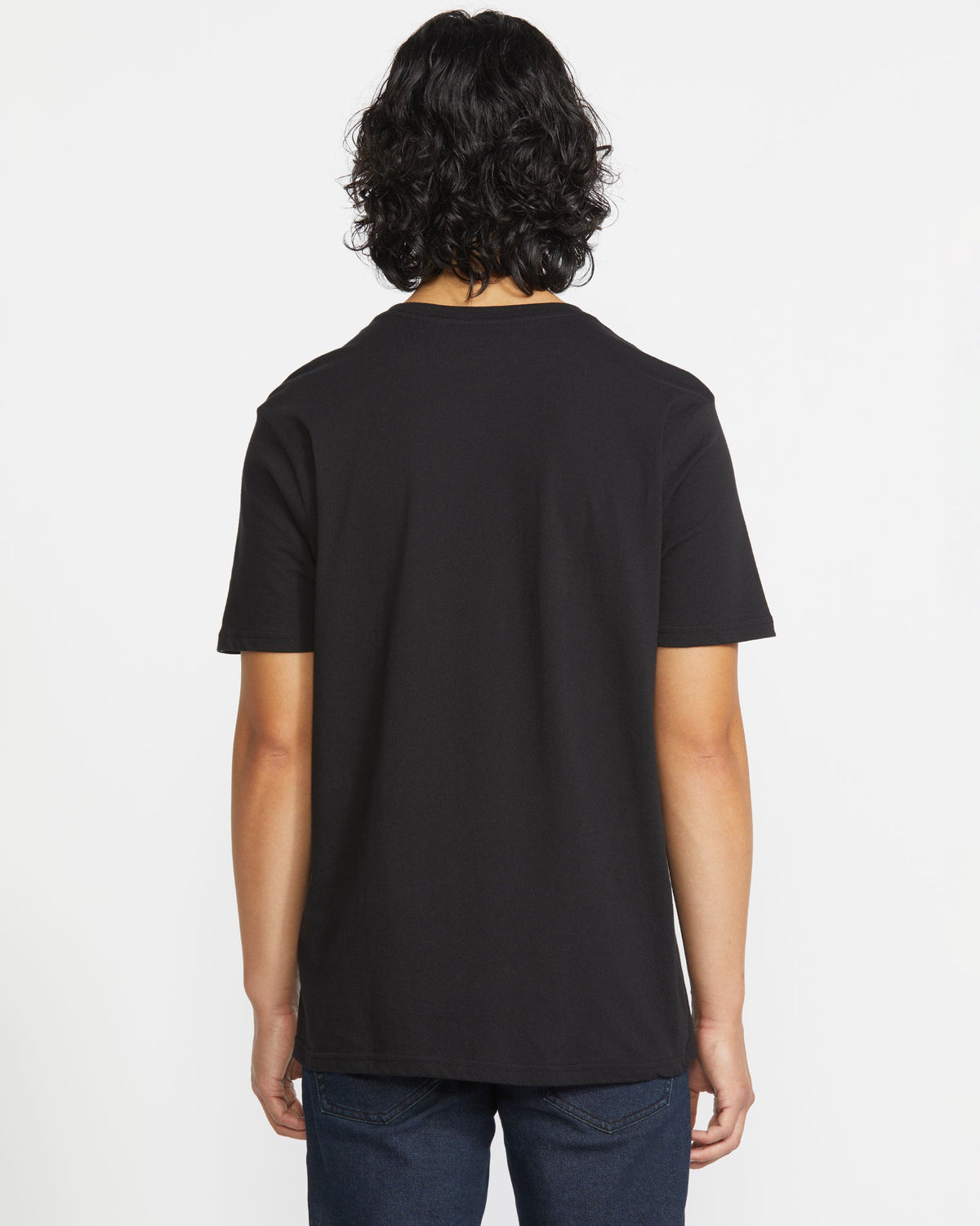 Men's Solid Short Sleeve Shirt Pocket Tee Black - Volcom