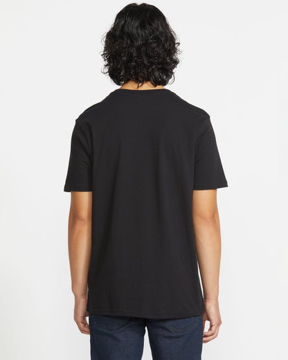 Men's Solid Short Sleeve Shirt Pocket Tee Black - Volcom