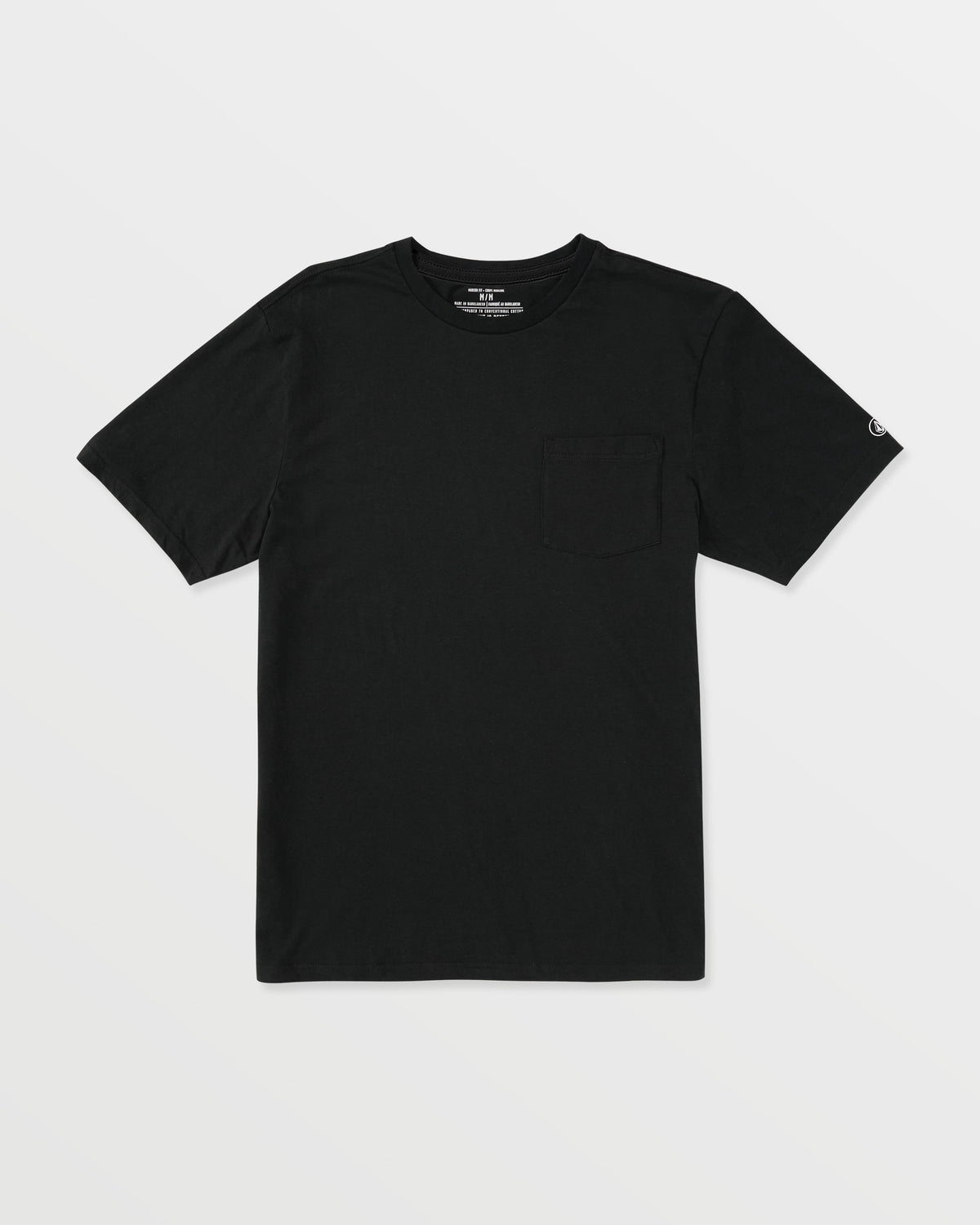 Men's Solid Short Sleeve Shirt Pocket Tee Black - Volcom