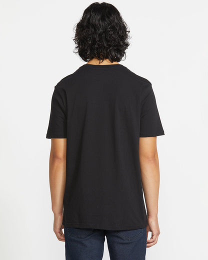 Men's Solid Short Sleeve Shirt Pocket Tee Black - Volcom