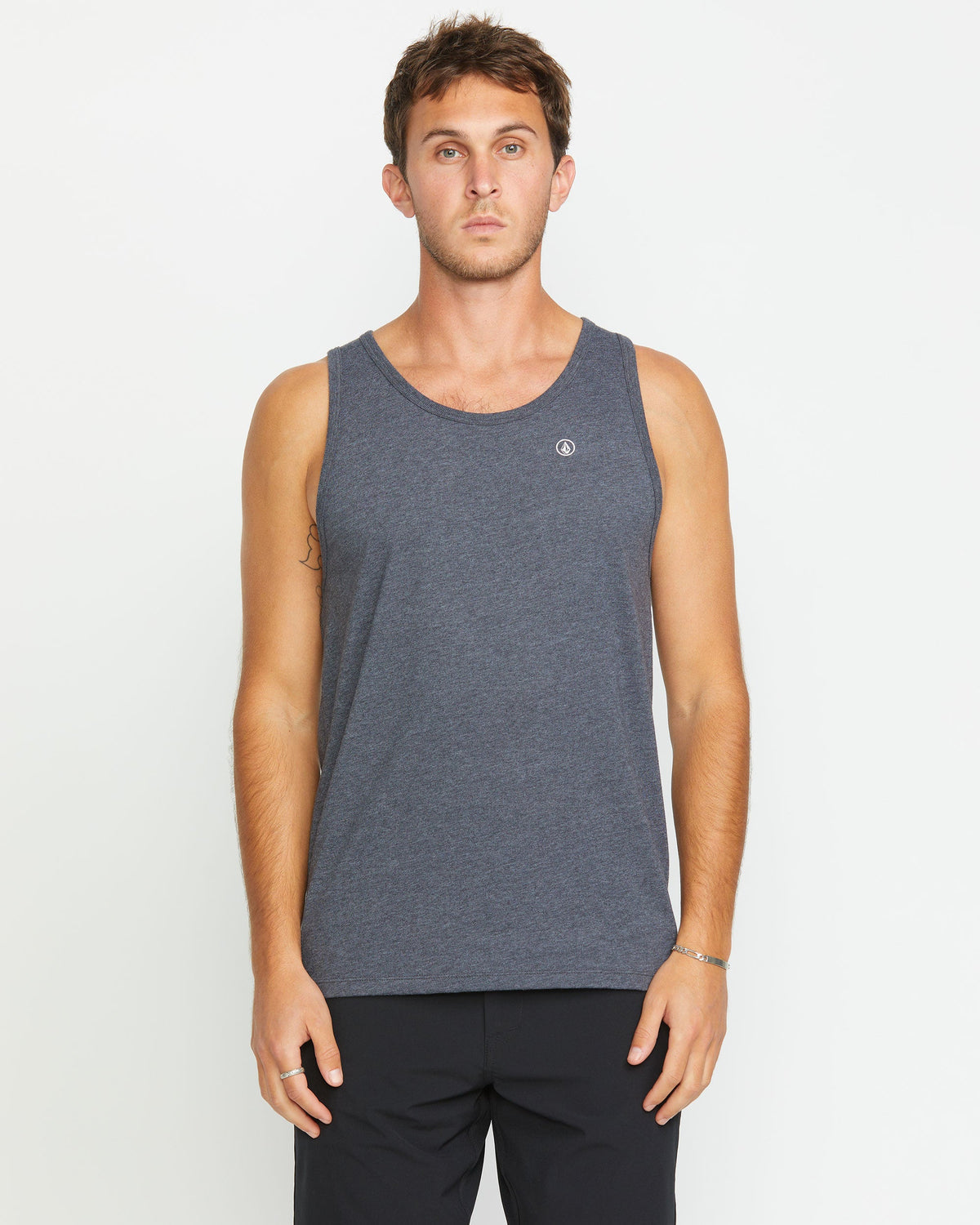 Men's Solid Heather Tank Dark Black Heather - Volcom