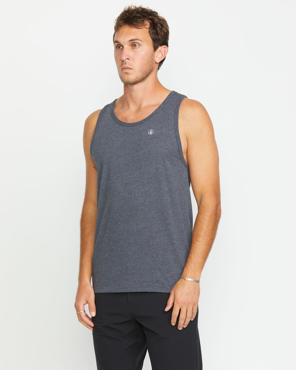 Men's Solid Heather Tank Dark Black Heather - Volcom