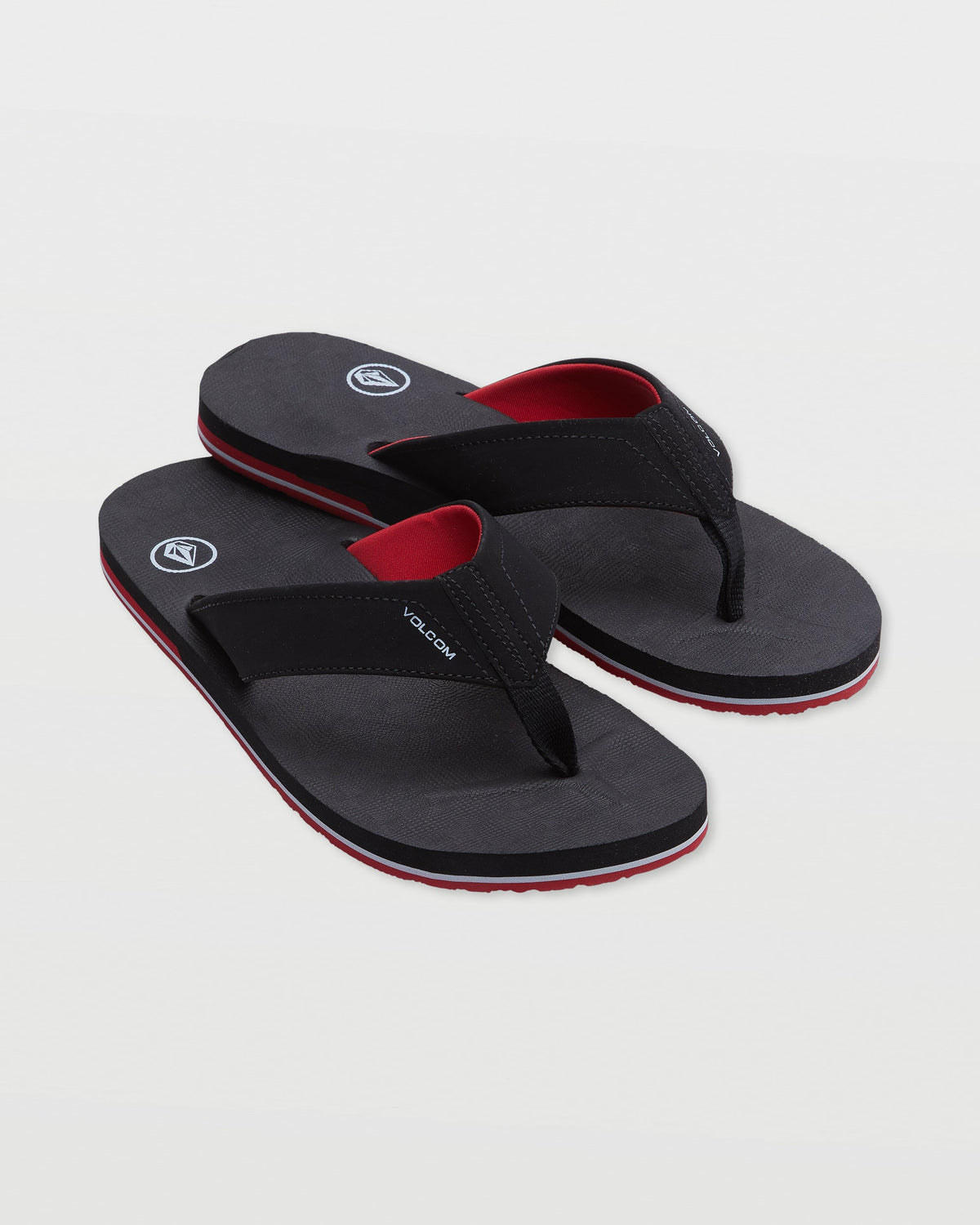 Men's Victor Sandals Black/Red - Volcom
