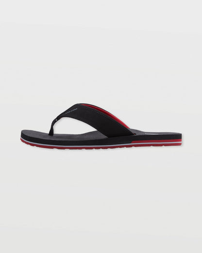 Men's Victor Sandals Black/Red - Volcom