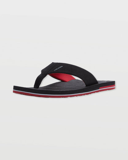 Men's Victor Sandals Black/Red - Volcom