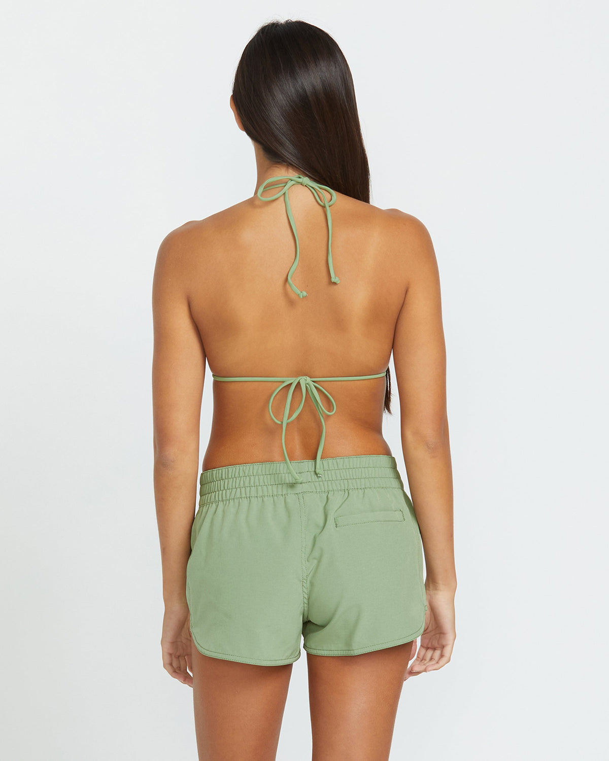 Women's Simply Solid Boardshorts Grass Green - Volcom